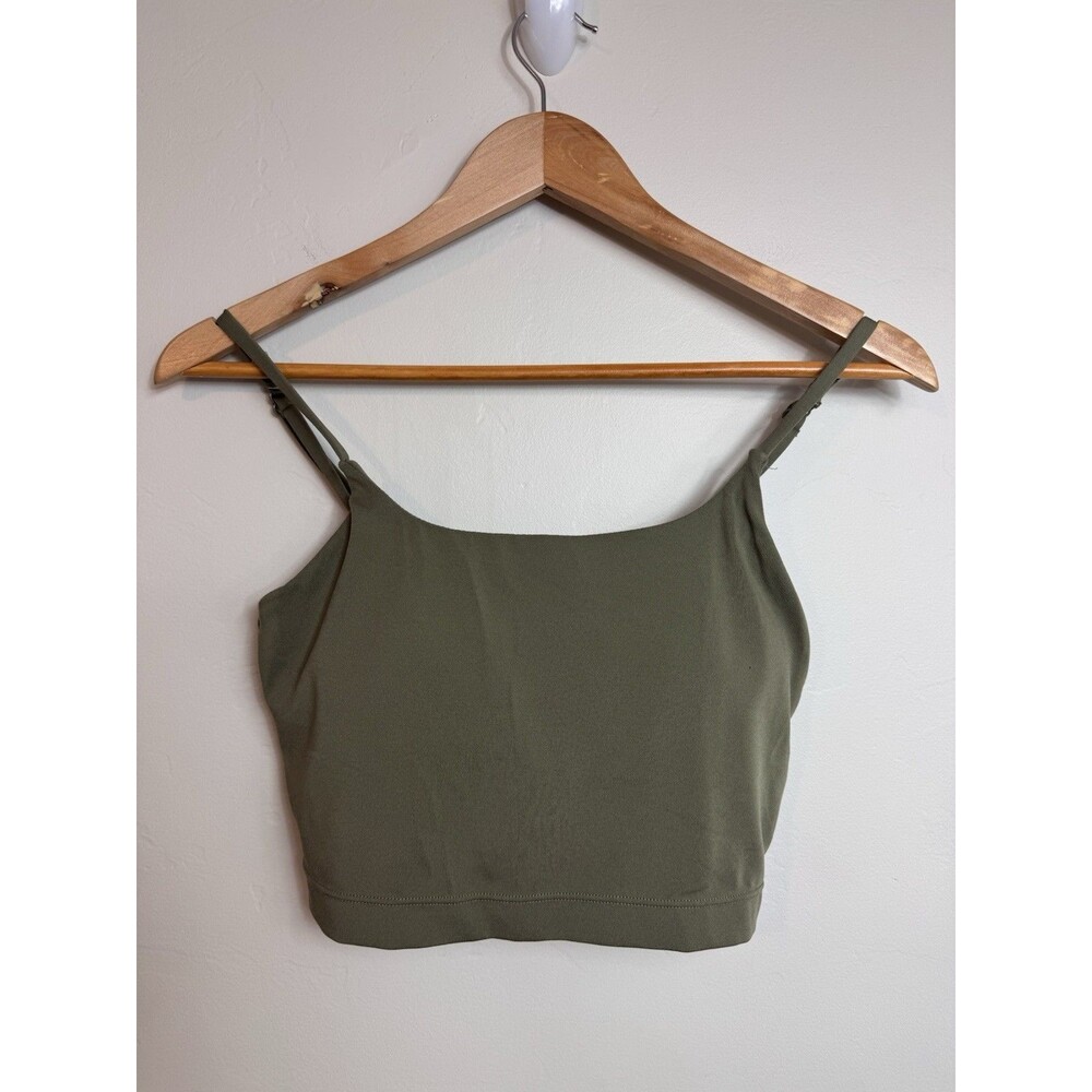 Paragon Olive Green women's Small Fitwear Crop Top With Pads Adjustable straps